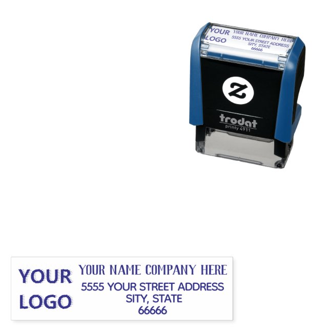 Entintado Carimbo Personalizado com Logotipo e Endereço Auto (In Situ)