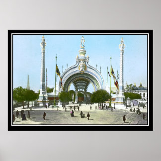 Entrada do Poster vintage da Expo Paris 1900