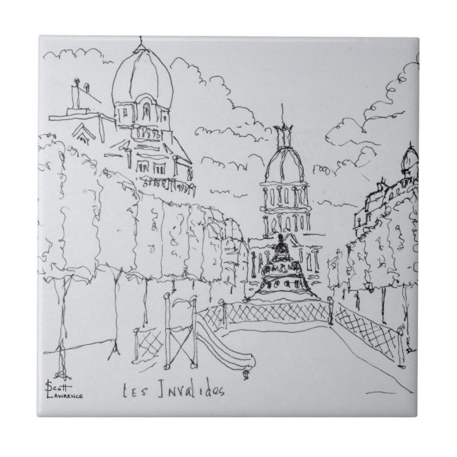 Entrada para Les Invalides, Paris, França (Frente)