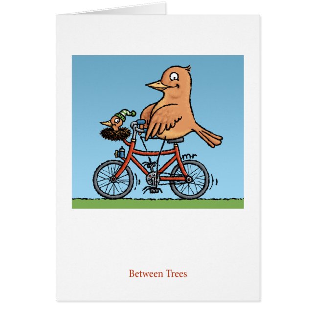 Entre o cartão do pássaro das árvores (Frente)