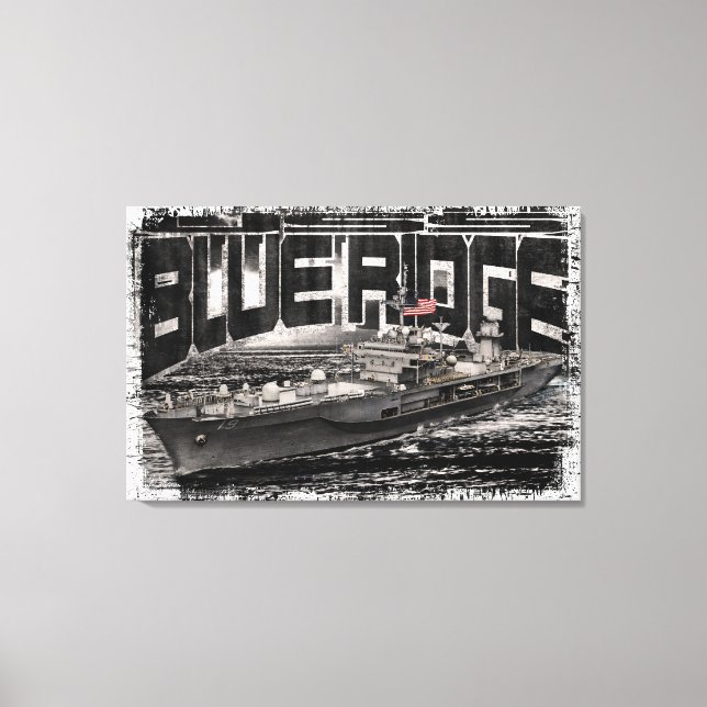 Entrega de comando Blue Ridge Stretch Canvas Print (Frente)