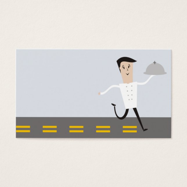 Entrega de comida de cúpula masculina de chef (Frente)