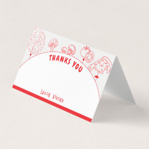 Entrega Especial da Pizza Obrigado Cartão de Vazio