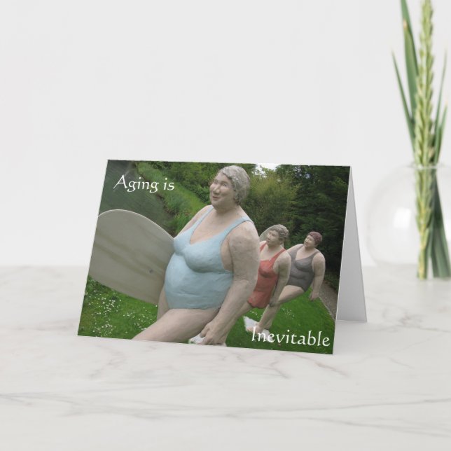 Entretenimento com surfistas envelhecendo cartão d (Frente)