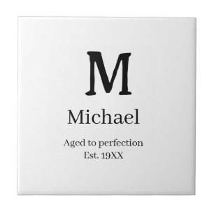 Envelhecido à perfeição est. 19XX monograma letra