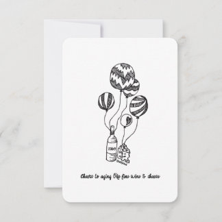 Envelhecimento Como Vinho Baixo - Cartão De Aniver