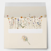 Envelope Boho Cream Wildflower