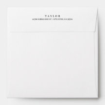 Envelope Branco Pré-endereçado Simples Moderno