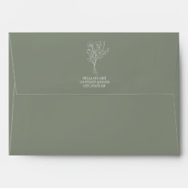 Envelope buquê Sage Green Wedding