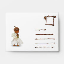 Envelope com elfos de bolota