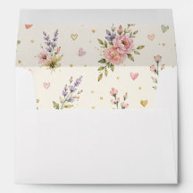 Envelope com Forro de Aquarela Floral
