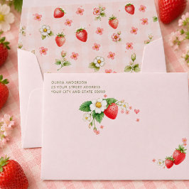 Envelope de Aniversário de Morango
