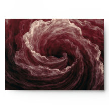 Envelope de Casamento Borgonha Rosa Vermelha Român