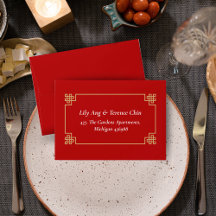 ENVELOPE DE CASAMENTO CHINÊS VERMELHO