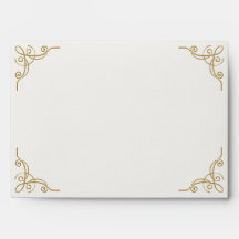 Envelope de Casamento de Jardim Dourado