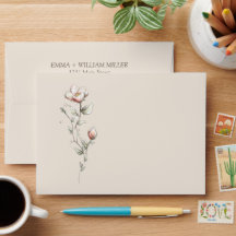 Envelope de Casamento de Lavanda Selvagem