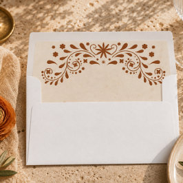 Envelope de Casamento Floral Mexicano