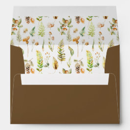 Envelope de Casamento Florestal Botânico de outono