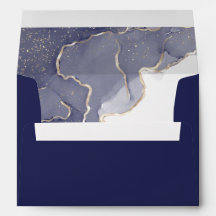 Envelope de Casamento Moderno Elegante Dourado do