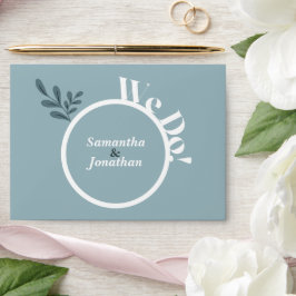 Envelope de Casamento Simples Azul