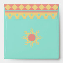 Envelope de Casamento Tribal Sun Southwestern