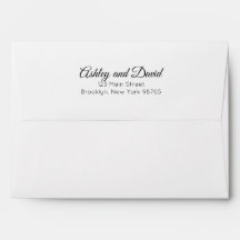 Envelope de Convite de Script Elegante Clássico