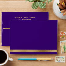 Envelope de convite formal e Dourado
