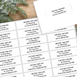 Envelope de Convite Moderno de Etiqueta de Endereç