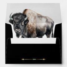 Envelope de convite para a Raça Tatanka Bison Yell