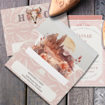 Envelope de Convite para Casamento Ocidental para