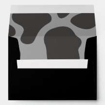 Envelope de convite para cinzas e preto