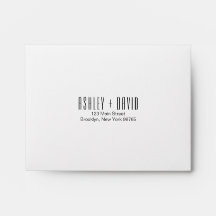 Envelope de Endereço de Devolução de Cartão Chic N