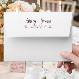 Envelope de Endereço de Regresso de Casamento Burg