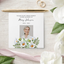 Envelope de Funeral com Pacote de Sementes de Marg