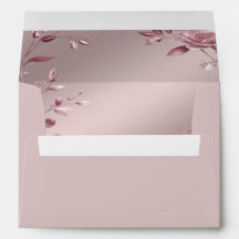 Envelope de Moldura Floral Rosa Delicada