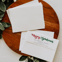 Envelope de Natal Simples Clássico