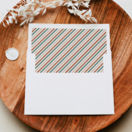 Envelope de Natal stripteado Liner Holiday Boho