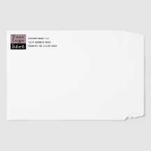 Envelope de Negócios com Código QR de Logo Básico