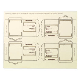 Envelope de Sementes creme Bloco de Notas DIY
