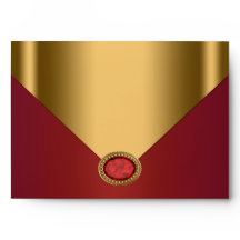 Envelope Dourado Vermelho