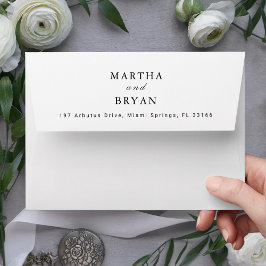 Envelope Endereçado ao Convite de Casamento Clássi