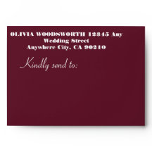 Envelope floral Rustic elegante Burgundy