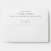 Envelope Formal de Casamento de Texto para o inter
