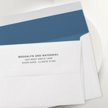 Envelope Lined simples com endereço de retorno em