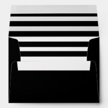 Envelope Moderno Black & White Stripe