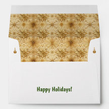 Envelope para Letra Holiday w Foto - Dourado Flora