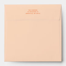 Envelope Pêssego de Pastel Sólido