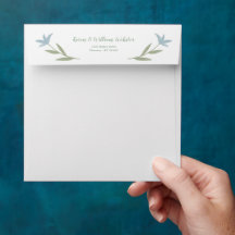 Envelope Quadrado Floral Azul