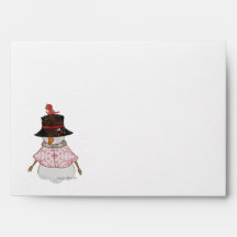 Envelope Rosa Snowman