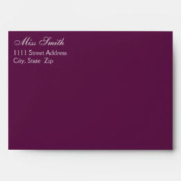 Envelope Roxo Para Convite 5X7